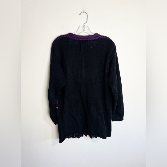 Unique Chunky Knit Vintage Floral Grandma Cardigan - Picture 4 of 4